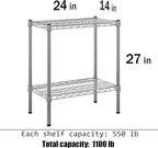 Regal Altair 14" Deep x 24" Wide x 27" Height Wire Shelving Kit | 2-Tier |NSF - Image 3