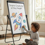 40"x28" U Stand Double Sided Magnetic Dry Erase Board Easel Stand, Homeschool & - Image 6