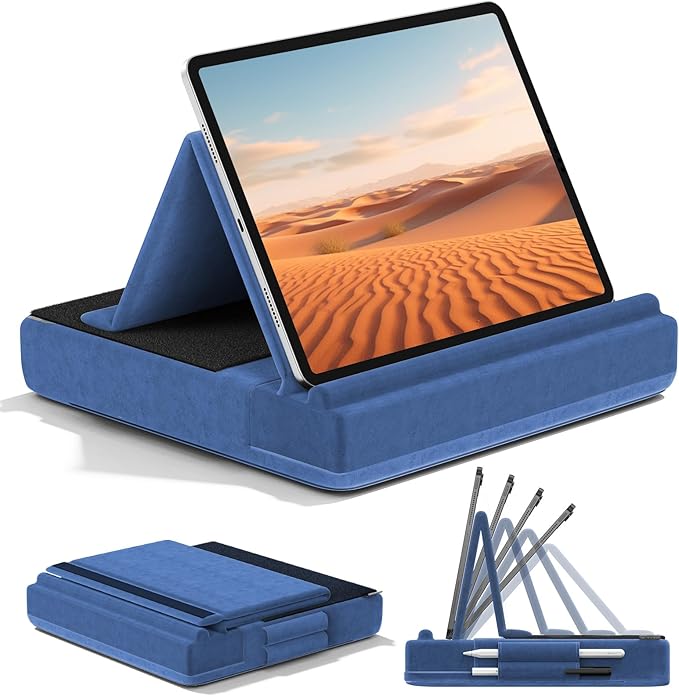 KDD Tablet Pillow Stand, Bed and Desk, Foldable Soft Pad Dock by KDD