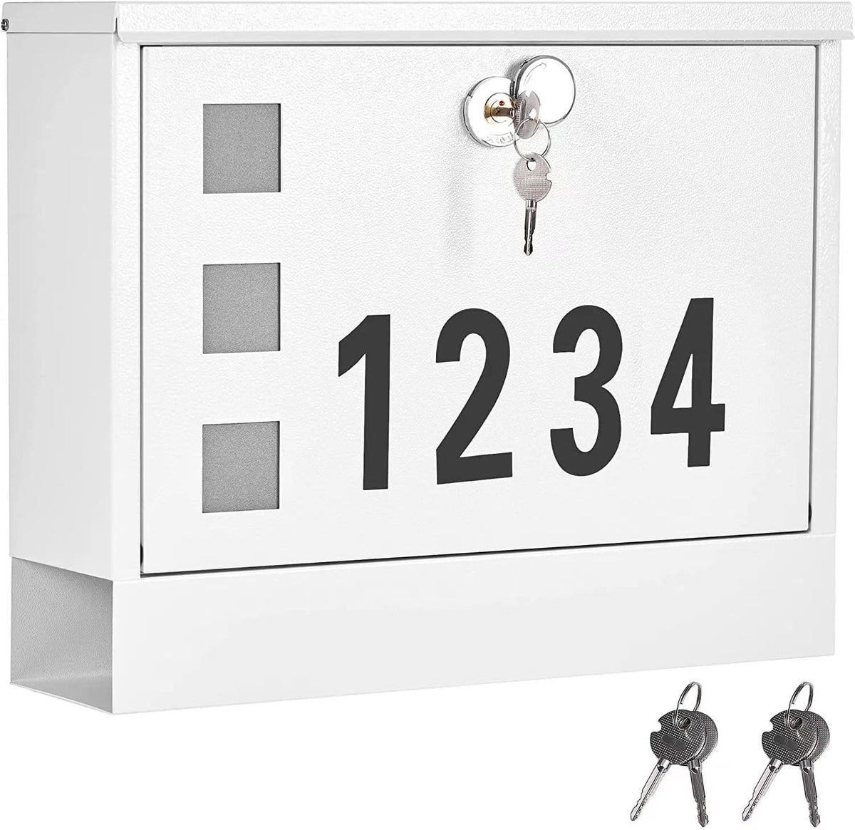 LAND·VOI Locking Mailbox Wall Mounted, Metal Postbox