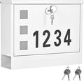 LAND·VOI Locking Mailbox Wall Mounted, Metal Postbox by LAND%C2%B7VOI