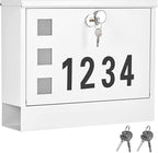 LAND·VOI Locking Mailbox Wall Mounted, Metal Postbox by LAND%C2%B7VOI