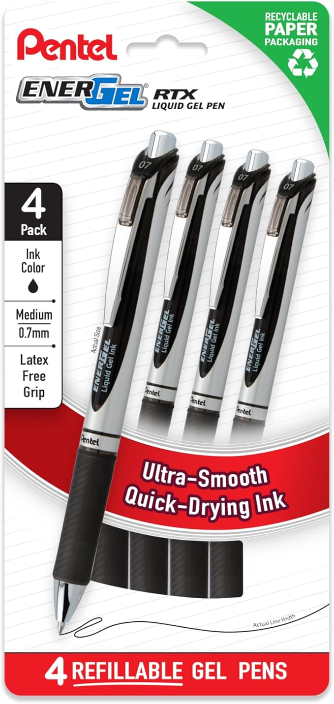 Pentel EnerGel RTX Liquid Gel Pens by PentelofAmerica