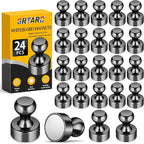Grtard 24 Pack Magnetic Push Pins, Fridge Magnets by Grtard