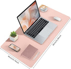 Blossoms Pink Desk Mat, Waterproof Non-Slip Leather Desk Pad, Large Mouse Pad - Image 4