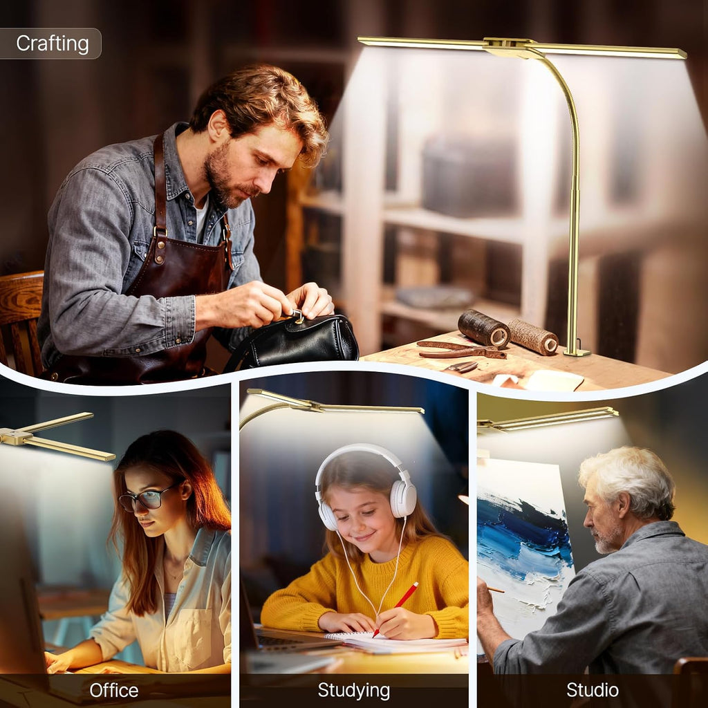 syrinx led desk lamp for office home, dual, package contents