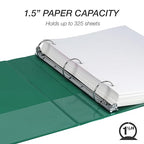 Samsill 1.5 Inch 3 Ring Binder, Made in USA, Economy Round Ring, 325 Sheet - Image 3