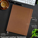 College Ruled Notebook, A4 Hardcover Leather Notebook - Image 5