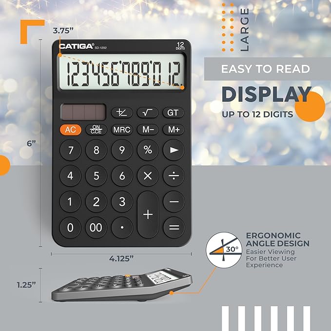 CATIGA 12 Digit Desktop Calculator - Image 4