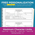 Custom 8.5" x 7" Carbonless NCR Books in 3-Part Triplicate Invoices, Work Orders - Image 4