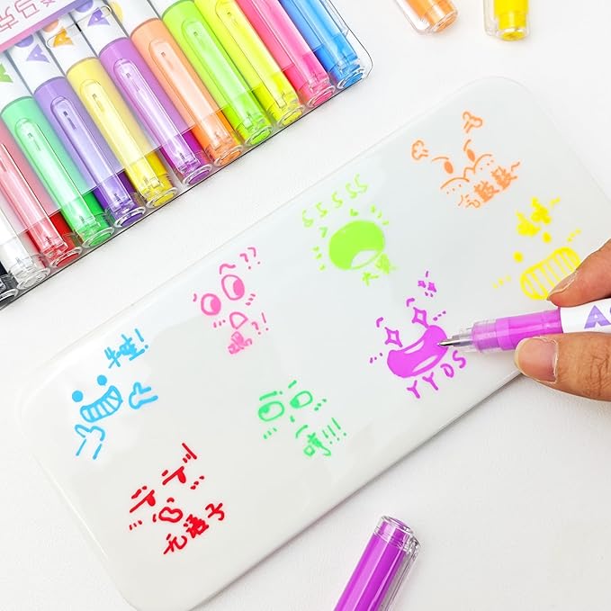 kander Acrylic Gel Pens, 12 Colors Highlighter Acrylic Gel Ink Pens - Image 2
