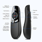 Wireless Presenter USB C Presentation Clicker Remote w Laser Pointer, Long - Image 8