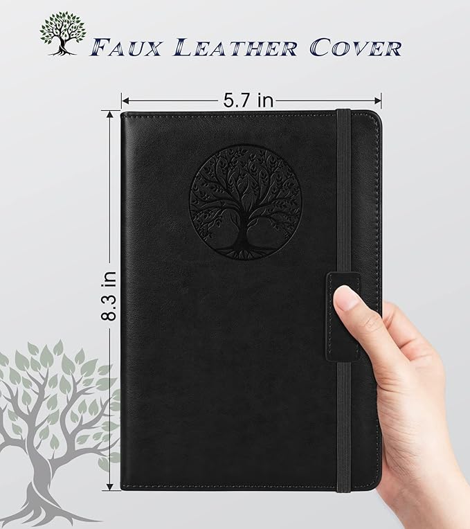 Biuwory Lined Journal Notebook for Women Men, 256 Pages A5 Hardcover Leather - Image 2