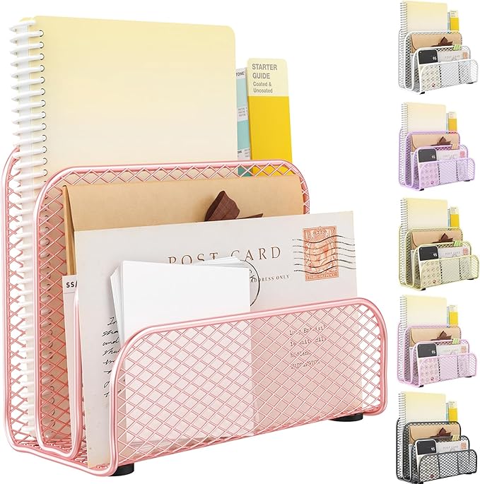 gianotter Mail Organizer Countertop, Metal File Holder by gianotter