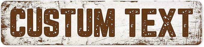 Custom Sign, Custom Street Sign, 11 Font Colors, 13 Font Styles, 4 Hole Options by MySignCenter