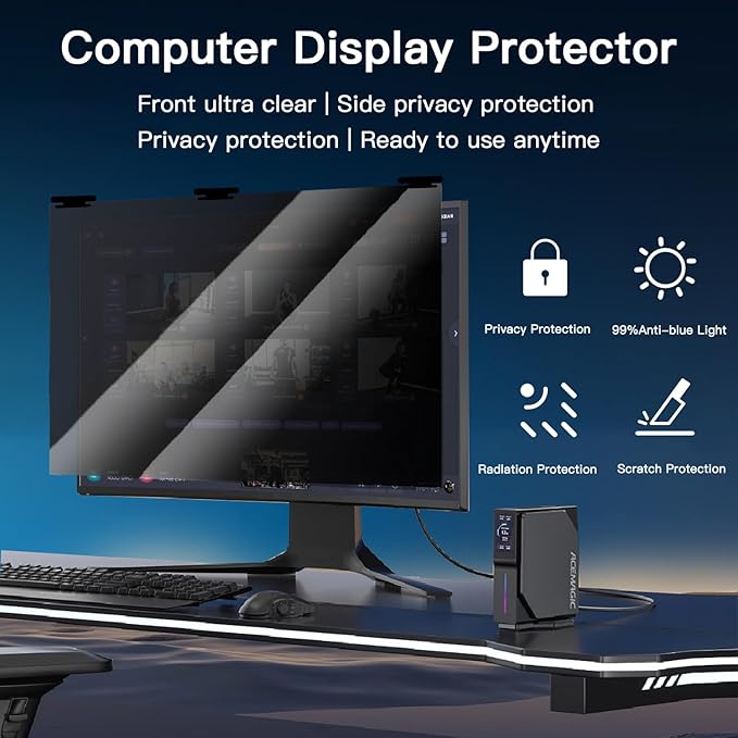 24 Inch Magnetic Hanging Computer Privacy Screen - Image 6