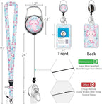 Cute Axolotls Lanyards for Id Badges, Retractable ID Badge Holder - Image 6