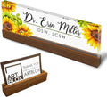 Artblox Personalized Office Desk Name Plate and Business Card Holder | Clear by Artblox