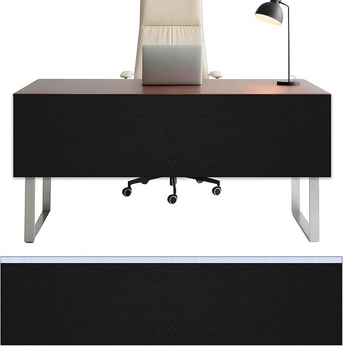 Under Desk Privacy Panel 62 x 15 Inch Self-Adhesive Modesty Panel Table Skirts by Unknown