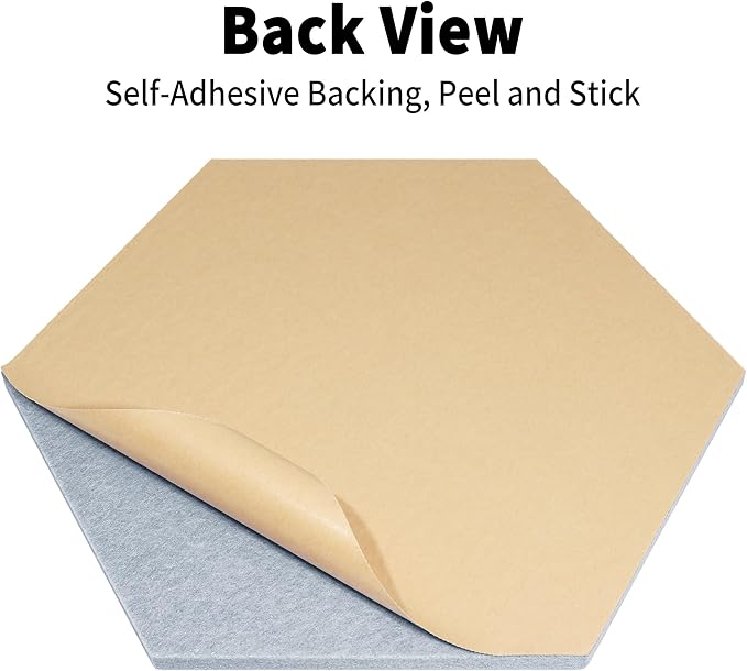 12'' Medium Hexagon Cork-Bulletin Board Tiles Adhesive 10PCS 12x10 inch - Image 4