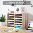 PAG Countertop Mail Sorter Organizer, Wooden Literature Organizer, Student - Image 4