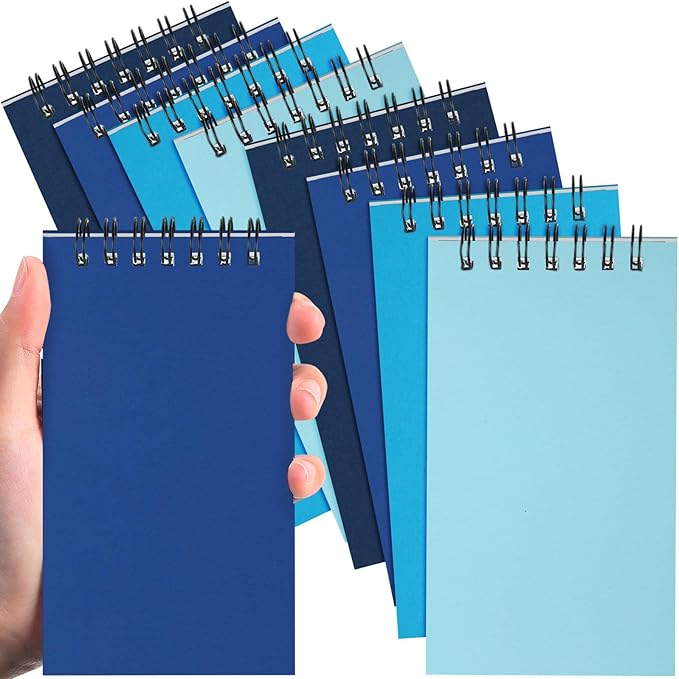 Tenceur 8 Pcs Pocket Notebook Bulk Small 3x5 Inch Spiral Notepads Mini Top by Tenceur