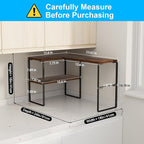 Golener Countertop Organizer Corner Shelf, 2 Tier Adjustable Stackable Corner - Image 2