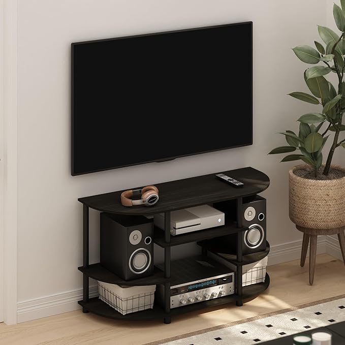 Furinno TOMI TV Stand, Corner Entertainment Center, TV Console - Image 3