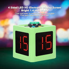 Green Rechargeable Cube Timer 1.4 Inch 4 Sided LED Digital Countdown Clock - Image 6