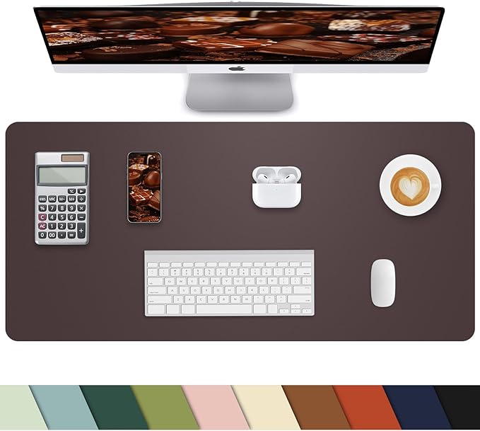 Non-Slip Desk mat, PULeather Desk Pad Protector, Office Desk Mat, Large Mouse by cebowa