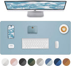 Leather Desk Pad Protector, Mouse Pad, Office Desk Mat, Non-Slip PU Leather by AFIING