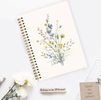JWVK Vintage Wild Flower Spiral Notebook, Rustic Floral Botanical Notebooks - Image 3