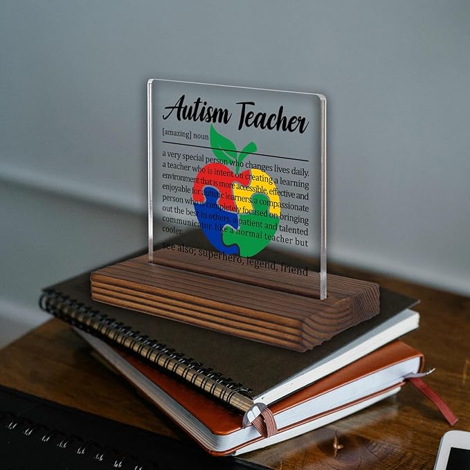 Autism Teacher Appreciation Gift, Special Education Teacher Thank You Sign - Image 2