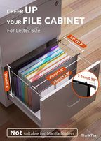 ThinkTex Plastic Expanding Hanging File Folders, 7 Innovative 1.2/'' Accordian - Image 2