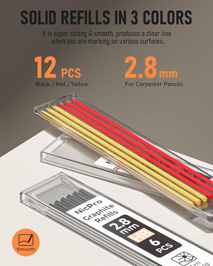 Nicpro Upgraded 3-IN-1 Carpenter Pencils - Image 4