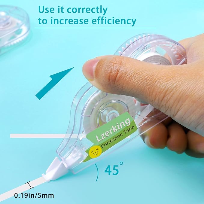 Lzerking Correct Correction Tape, Transparent Dispenser Shows How Much Tape is - Image 5