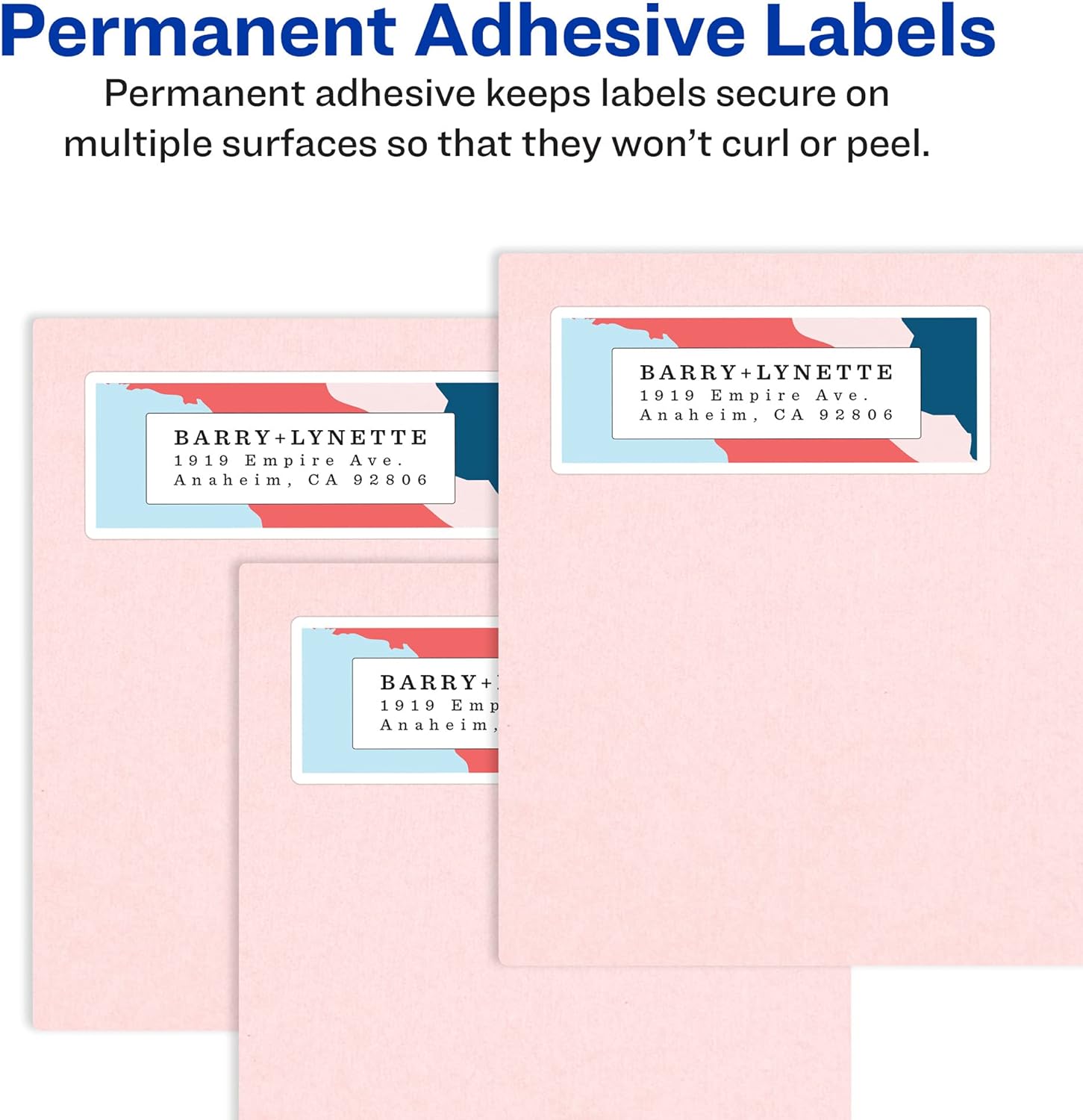 Avery® Easy Peel Printable Address Labels with Sure Feed®, 1" x 4", White, 2,000 Blank Mailing Labels for Laser Printers (5161)