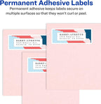 Avery® Printable Return Address Labels, Sure Feed® Technology, 0.5" x 1.75", White, 800 Blank Mailing Labels (18167)