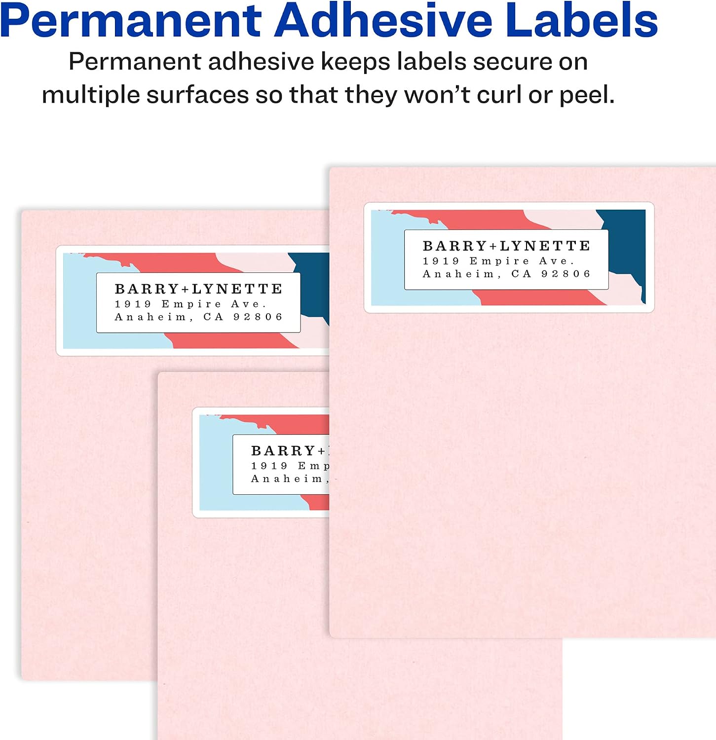 Avery Printable Return Address Labels with Sure Feed, 0.5" x 1.75", White, 2,000 Blank Mailing Labels (08167)