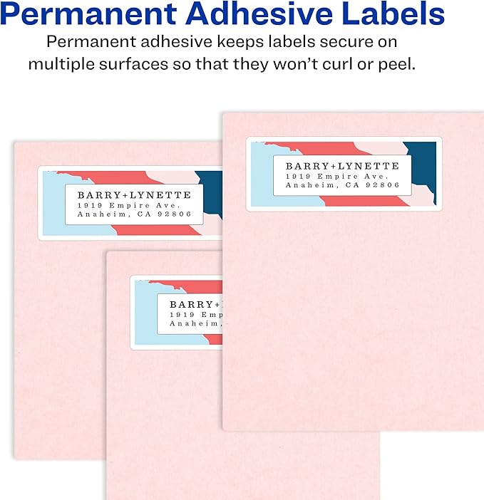 Avery Address Labels for Laser & Inkjet Printers, 300 Labels Per Pack, 3 Packs - Image 3
