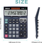 OSALO 12 Digits Desktop Calculator Extra Large LCD Display - Image 6