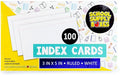 School Supply Boxes | 3x5 White Index Cards | 10 Pack | Lined in Front by SchoolSupplyBoxes