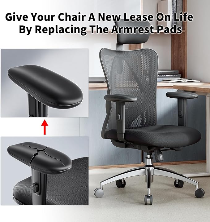 Universal Office Chair Arm Rest Replacement Pads -Ergonomic Arm Pads - Image 3