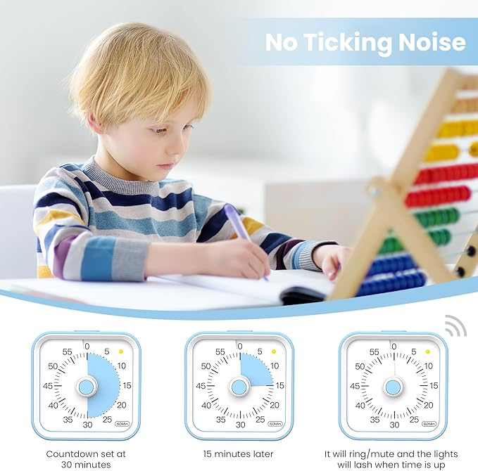 Visual Timer for Kids with Pause Function, 60 Minute Countdown Timer for Kids - Image 5