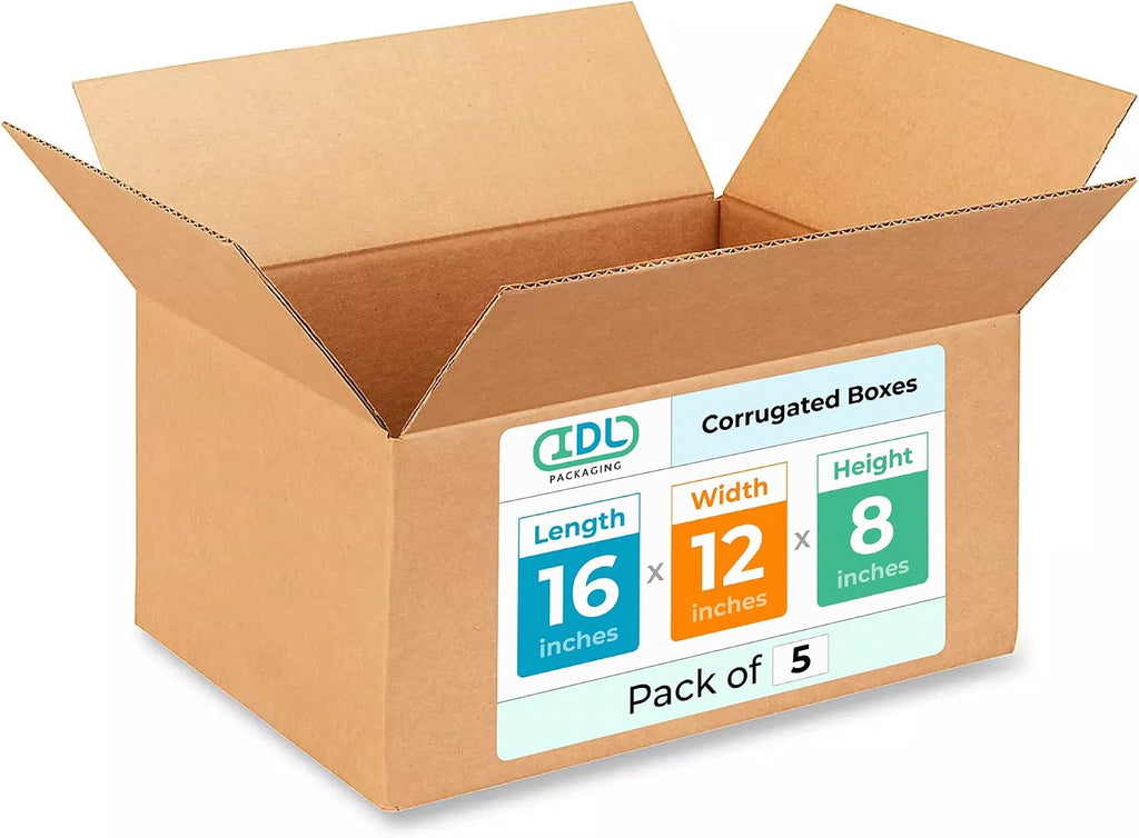 Medium Shipping & Moving Boxes 16 x 12 x 8 inches