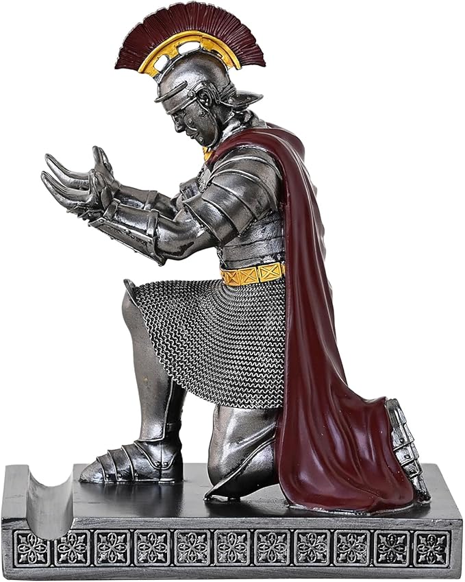 CYXStar Roman Praetorian Prefect Warrior Knight Pen Holder Desk Ornament Resin - Image 9