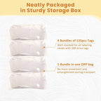 500 PCS White Price Tags with String Attached1.75 x 1.1 Inches, Goefun Blank - Image 5