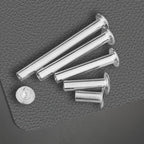 230Pcs(115 Pair) Phillips Chicago Binding Screws Assorted Kit Binding Screw Post Extenders for DIY Leather Decoration Scrapbook Photo Albums M5 x 5/6/8/10/12/15/18/20/22/25/30/35/40mm Silver
