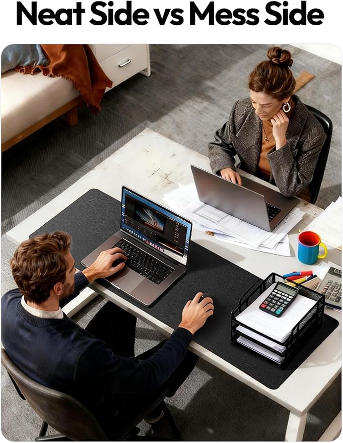 YSAGi Leather Office Desk Pad Protector, Large Mouse Pad, PU Leather, Laptop - Image 6