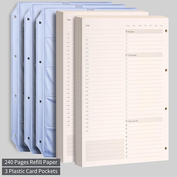 EMSHOI Undated Daily Planner 9.2" X 12", Large To Do List Notepad, 240 Refill - Image 8
